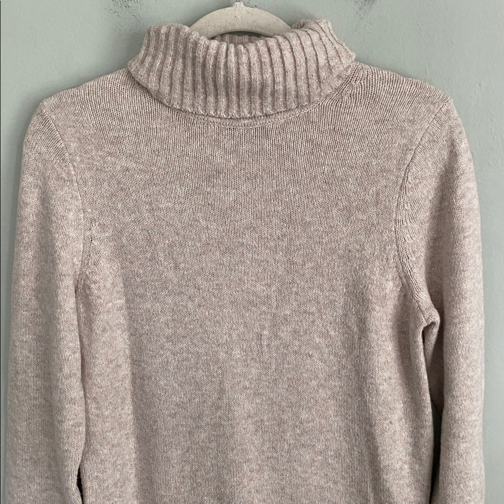 GAP Women’s Cream Long Sleeve Turtleneck Sweater Dress Size Small - Picture 2 of 7